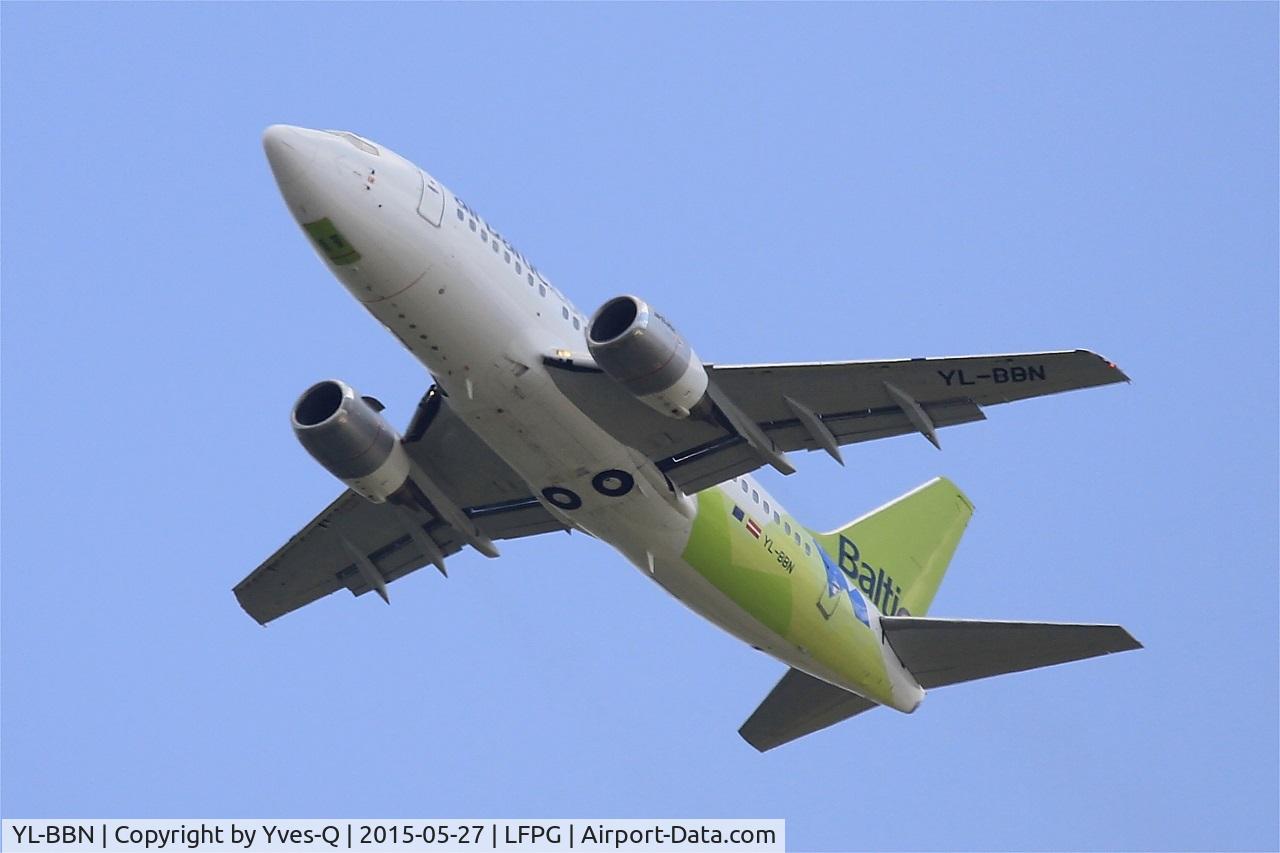 YL-BBN, 1992 Boeing 737-522 C/N 26683, Boeing 737-522, Take off Rwy 27L, Roissy Charles De Gaulle Airport (LFPG-CDG)