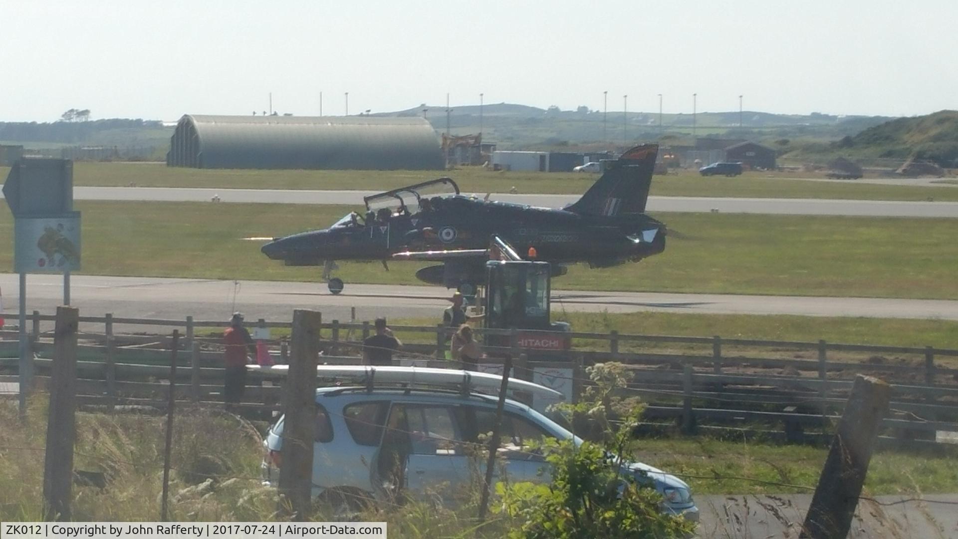 ZK012, 2008 British Aerospace Hawk T2 C/N RT003/1241, Taxiing after landing at RAF Valley