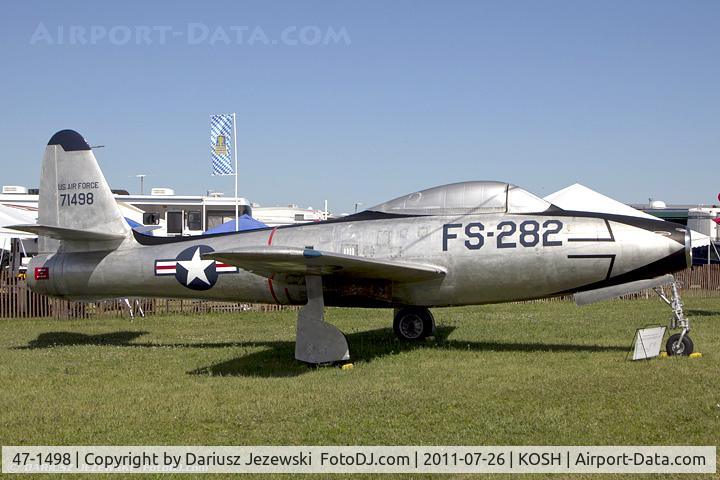 47-1498, 1947 Republic F-84C Thunderjet C/N Not found 47-1498, Republic F-84C-6-RE Thunderjet, C/N 47-1498
