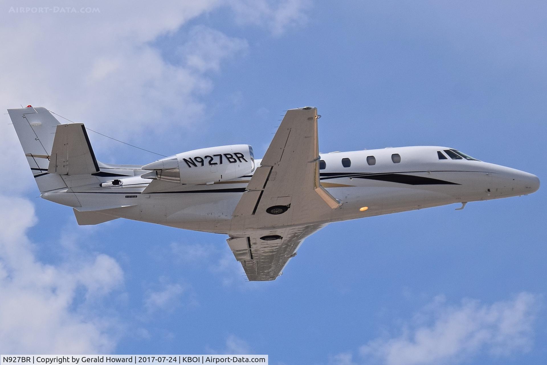 N927BR, 2002 Cessna 560XL Citation Excel C/N 560-5288, Departing RWY 28R.