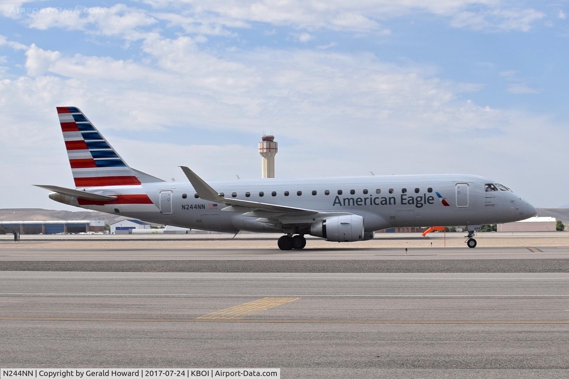 N244NN, 2016 Embraer 175LR (ERJ-170-200LR) C/N 17000609, Taxiing on Alpha to the gate.
