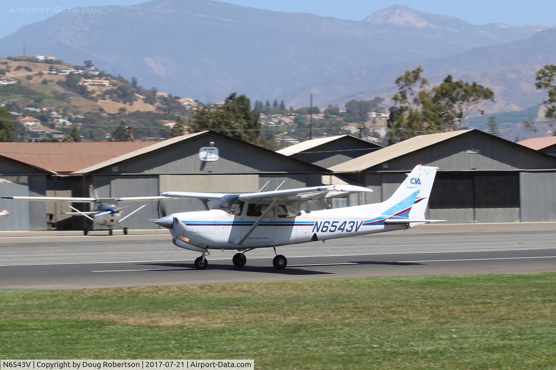 N6543V, 1980 Cessna 172RG Cutlass RG C/N 172RG0766, 1980 Cessna 172RG CUTLASS, Lycoming O&VO-360 180 Hp, landing roll Rwy 22