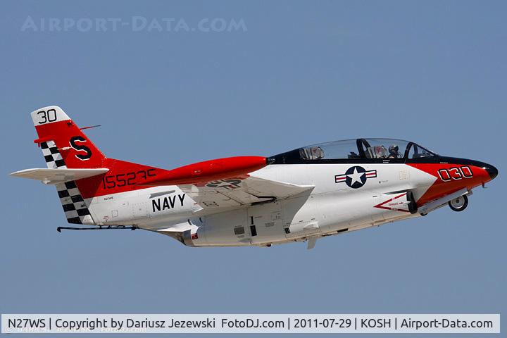 N27WS, North American T-2B Buckeye C/N 310-30, Sanders T-2B Buckeye CN 1155235, N27WS