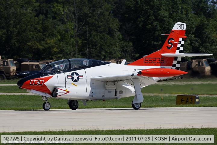 N27WS, North American T-2B Buckeye C/N 310-30, Sanders T-2B Buckeye CN 1155235, N27WS