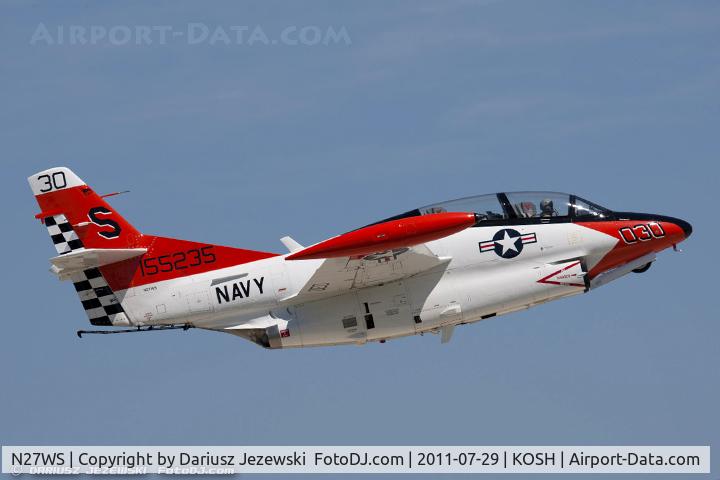 N27WS, North American T-2B Buckeye C/N 310-30, Sanders T-2B Buckeye CN 155235, N27WS