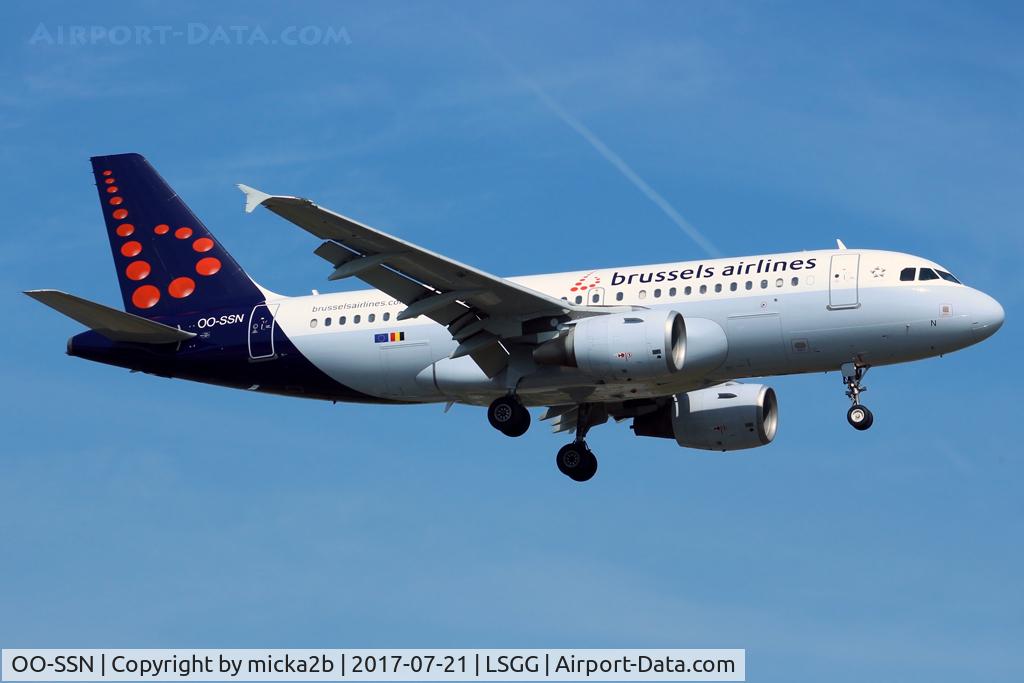 OO-SSN, 2003 Airbus A319-112 C/N 1963, Landing