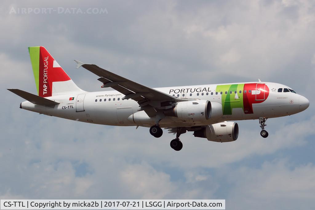CS-TTL, 1999 Airbus A319-111 C/N 1100, Landing. Scrapped in april 2022
