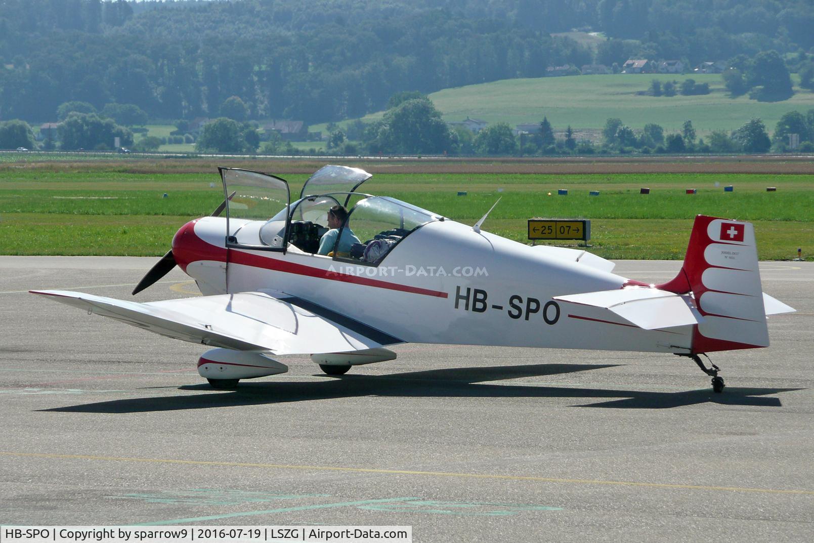 HB-SPO, 1957 SAN Jodel D-117 C/N 605, at Grenchen airport
