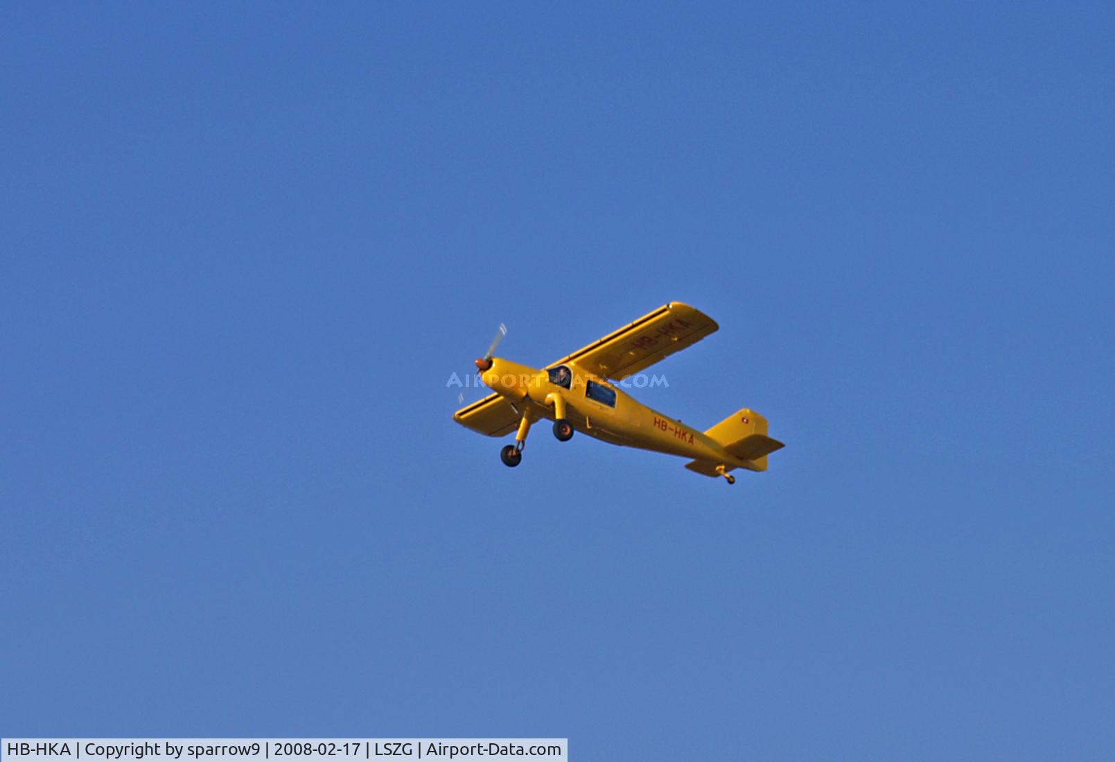 HB-HKA, 1960 Dornier Do-27Q-5 C/N 2062, Departing Grenchen airport to the west. Deregistered 2011-09-29. Fate unknown.