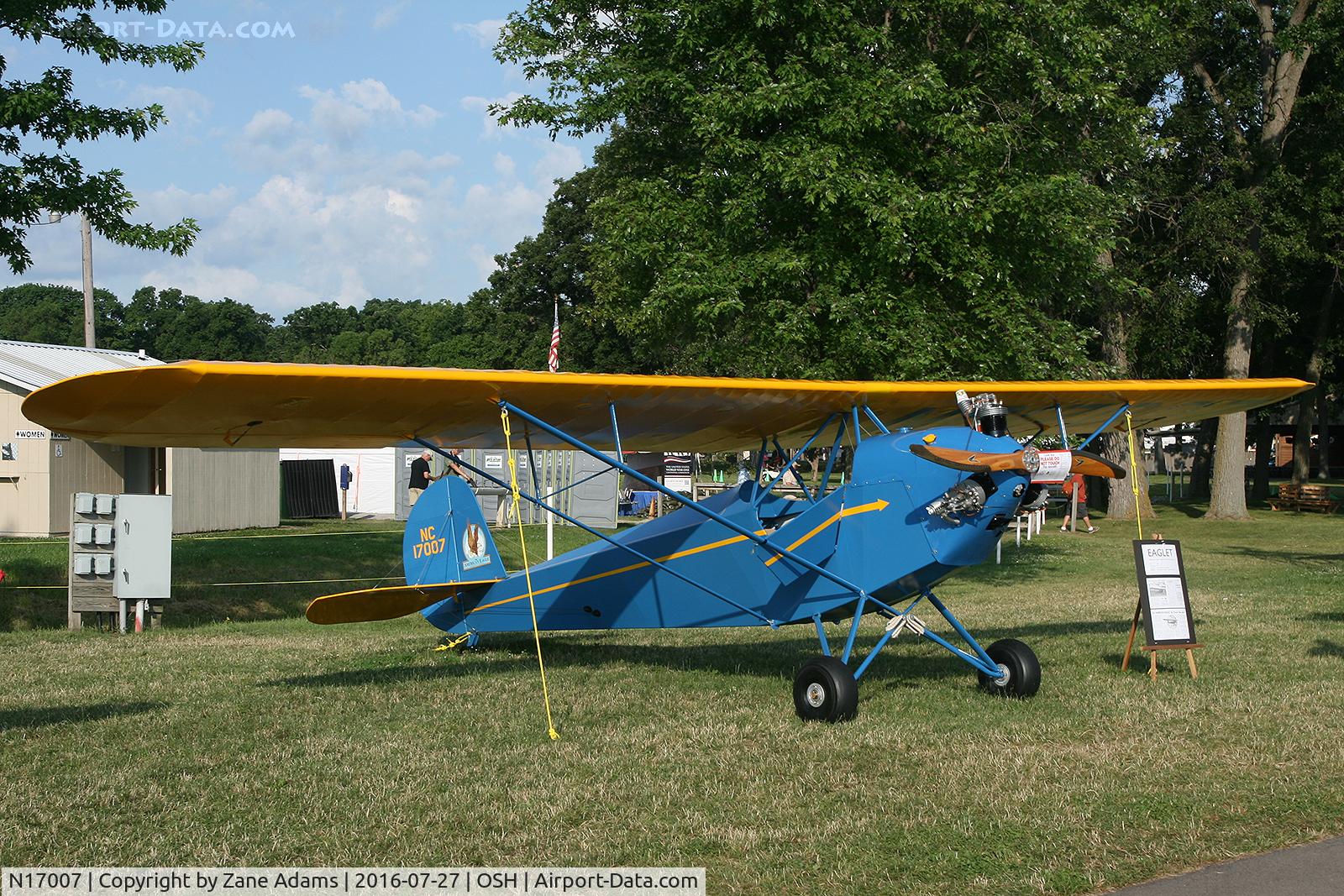 N17007, 1935 American Eagle Eaglet B-31 C/N 1111, At the 2016 EAA AirVenture - Oshkosh, Wisconsin