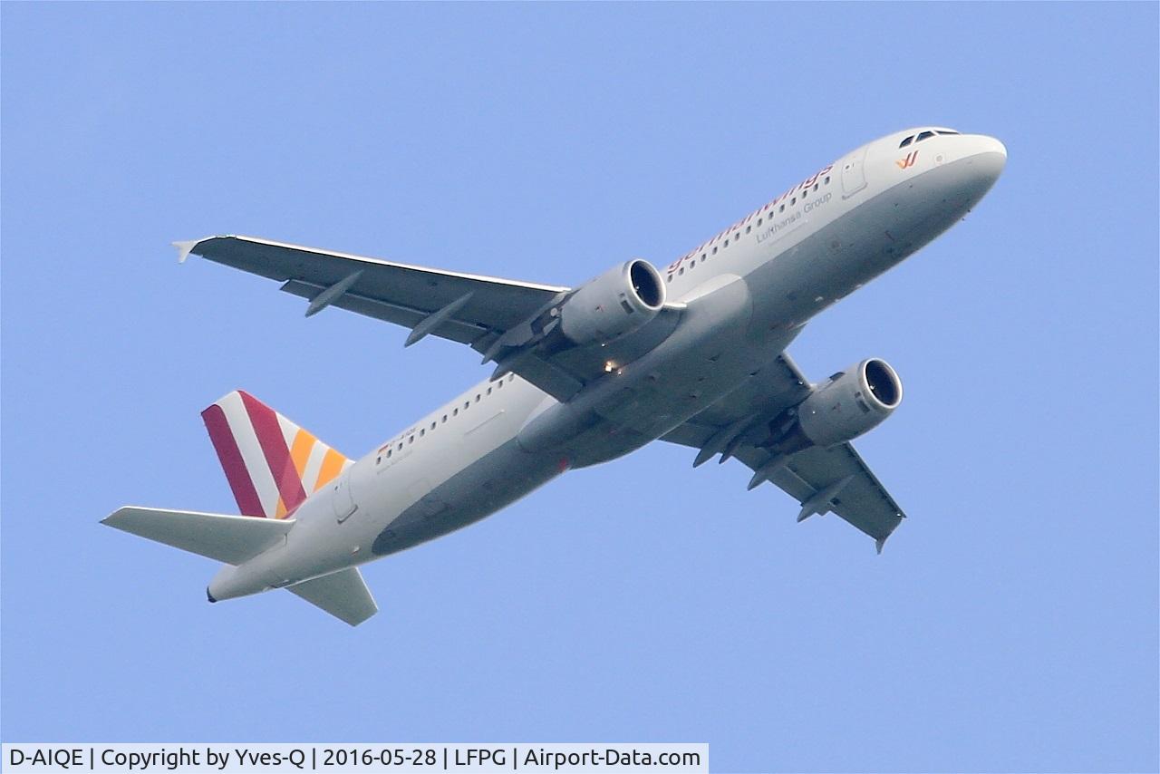 D-AIQE, 1991 Airbus A320-211 C/N 0209, Airbus A320-211, Take off rwy 06R, Roissy Charles De Gaulle airport (LFPG-CDG)