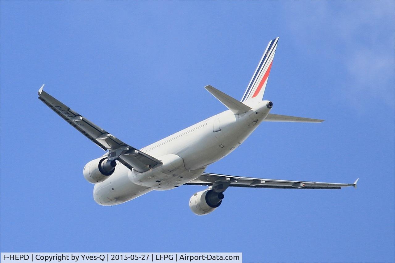 F-HEPD, 2010 Airbus A320-214 C/N 4295, Airbus A320-214, Take off rwy 27L, Roissy Charles De Gaulle airport (LFPG-CDG)