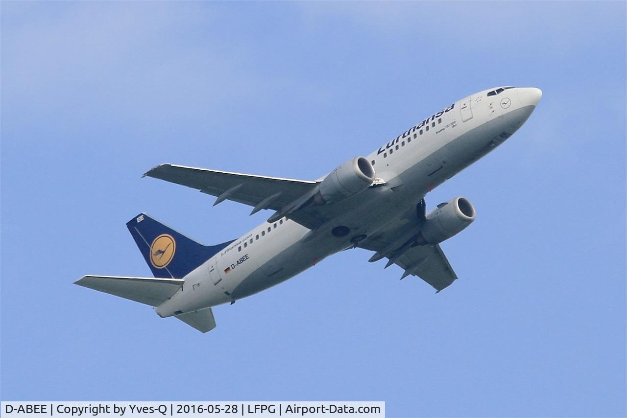 D-ABEE, 1991 Boeing 737-330 C/N 25216, Boeing 737-330, Take off rwy 06R, Roissy Charles De Gaulle airport (LFPG-CDG)
