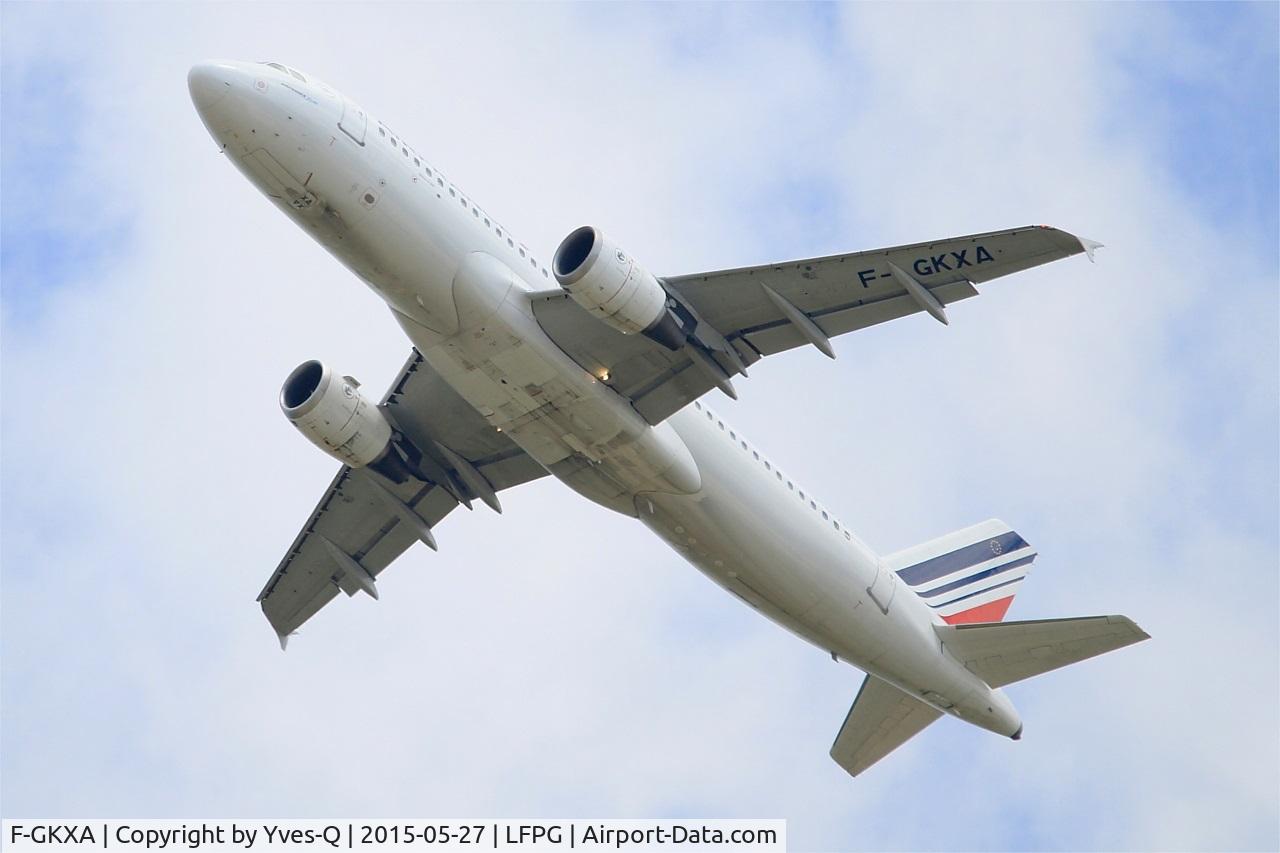 F-GKXA, 1991 Airbus A320-211 C/N 287, Airbus A320-211, Take off rwy 27L, Roissy Charles De Gaulle airport (LFPG-CDG)