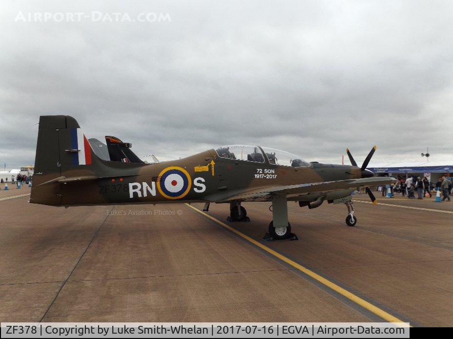 ZF378, 1992 Short S-312 Tucano T1 C/N S121/T92, Static RIAT 17.