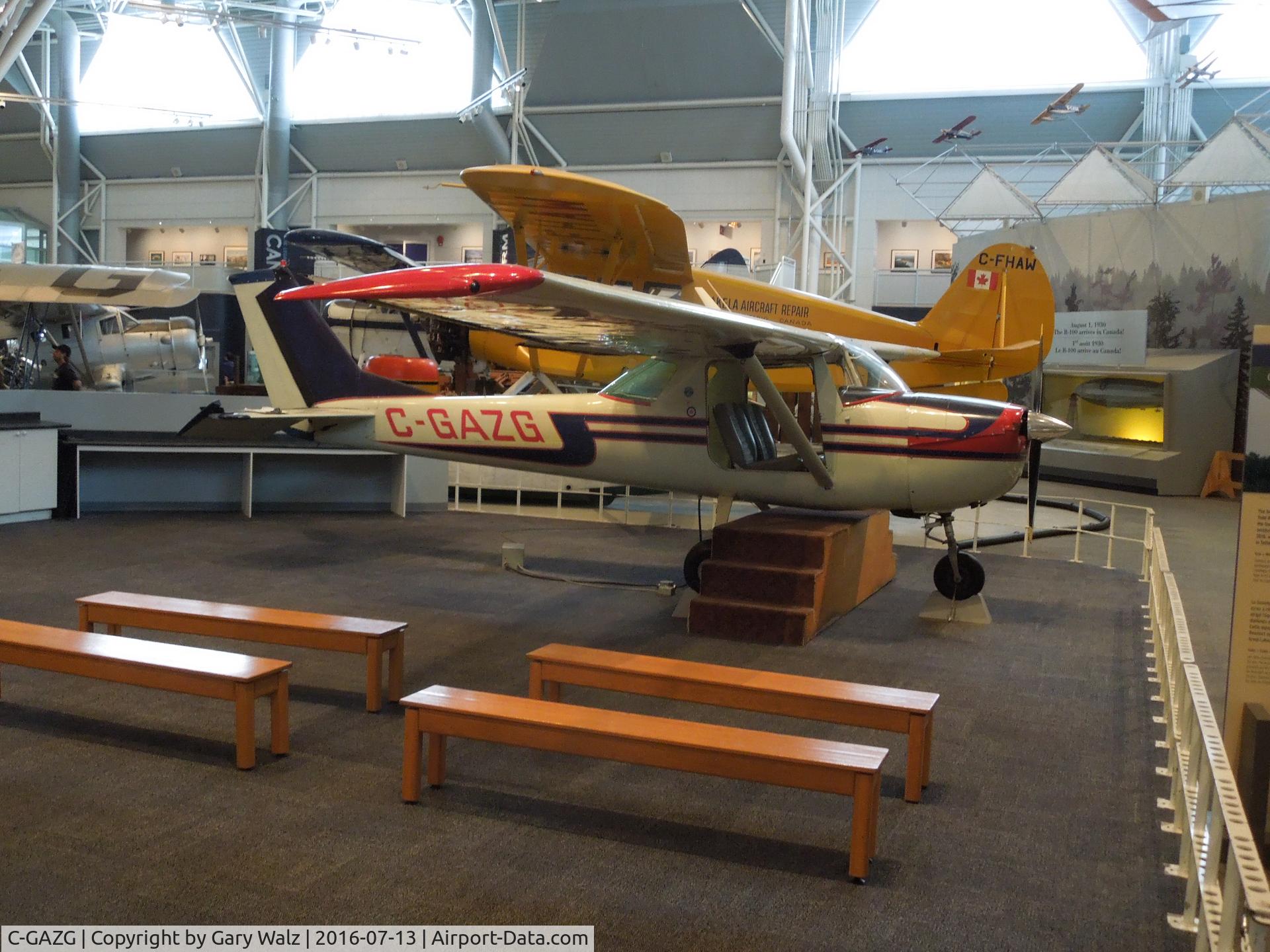 C-GAZG, 1968 Cessna 150H C/N 15068295, At the Canadian Aviation and Space Museum, Ottawa, Ontario, July 2016