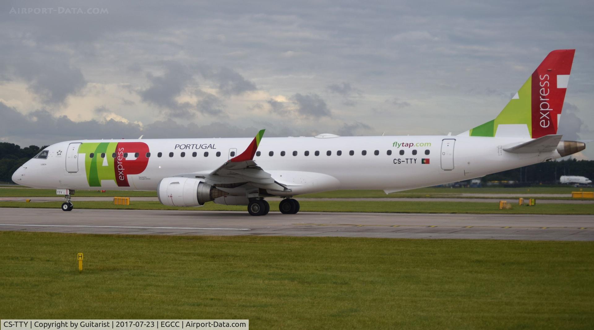 CS-TTY, 2013 Embraer 195AR (ERJ-190-200IGW) C/N 19000609, At Manchester