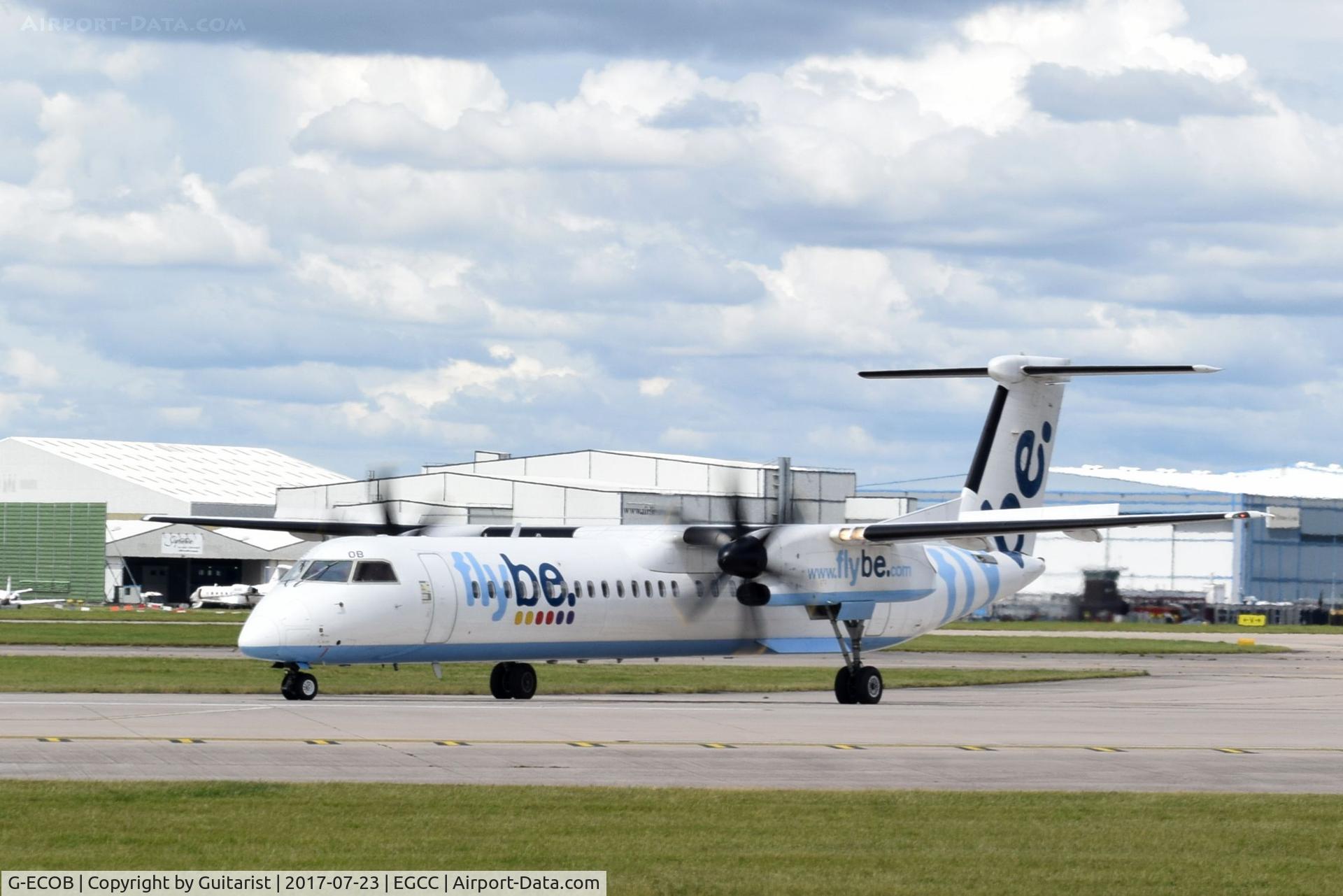 G-ECOB, 2007 De Havilland Canada DHC-8-402Q Dash 8 C/N 4185, At Manchester