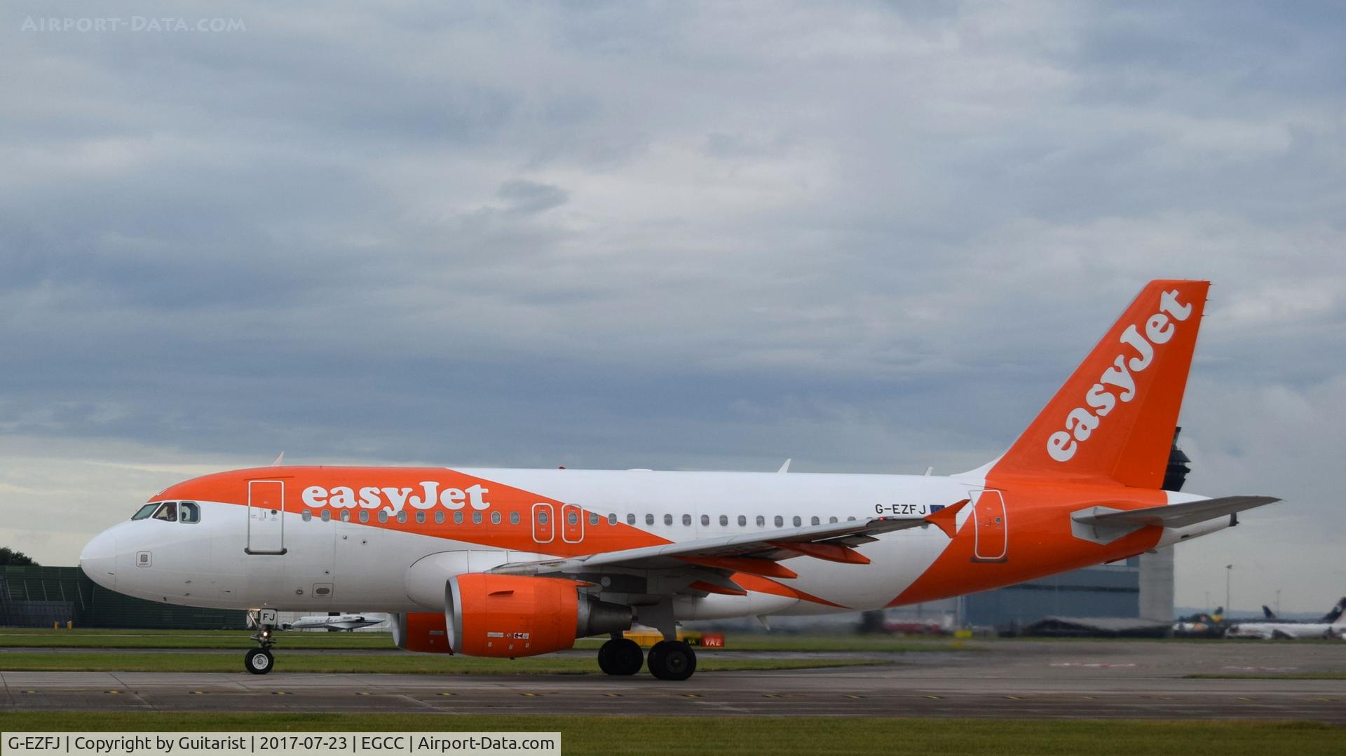 G-EZFJ, 2009 Airbus A319-111 C/N 4040, At Manchester