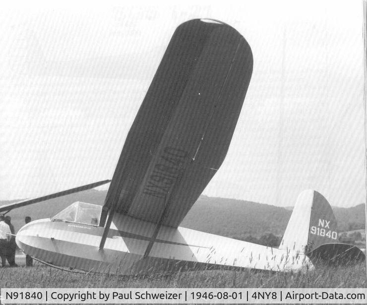 N91840, 1946 Schweizer SGU-1-20 C/N 1, Photo when the glider was new in 1946