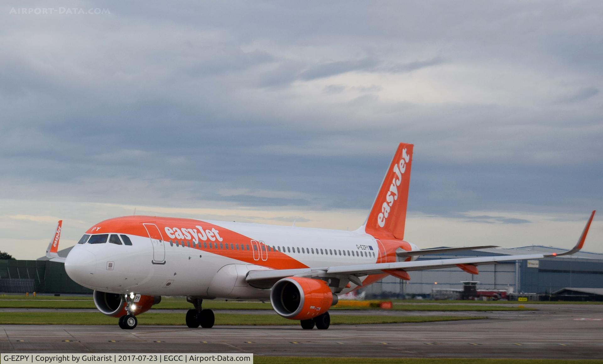G-EZPY, 2017 Airbus A320-214 C/N 7580, At Manchester