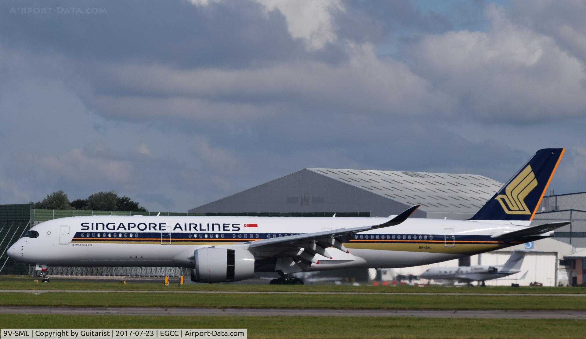 9V-SML, 2017 Airbus A350-941 C/N 096, At Manchester