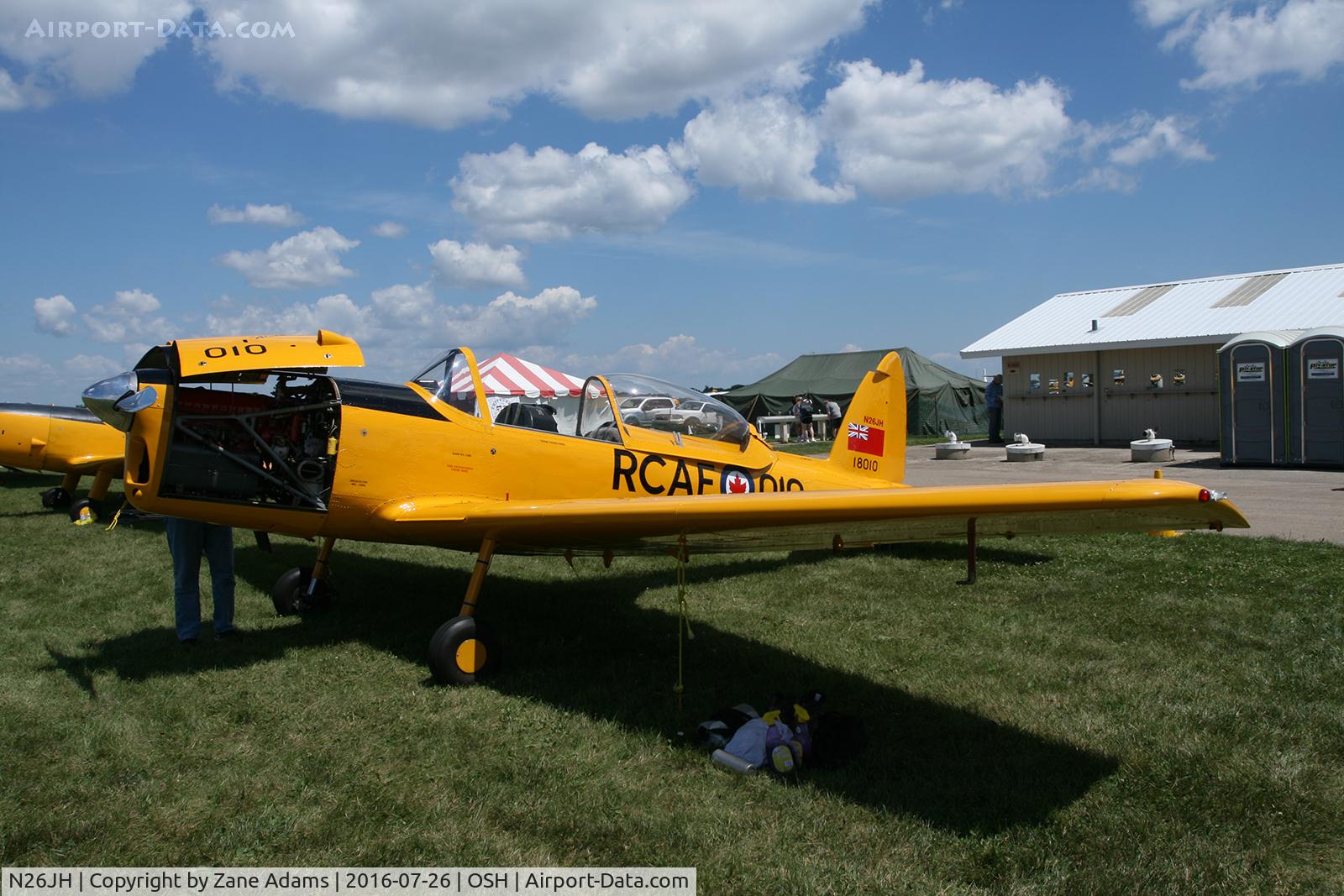 N26JH, 1953 De Havilland DHC-1 Chipmunk 22 C/N C1/0887, At the 2016 EAA AirVenture - Oshkosh, Wisconsin