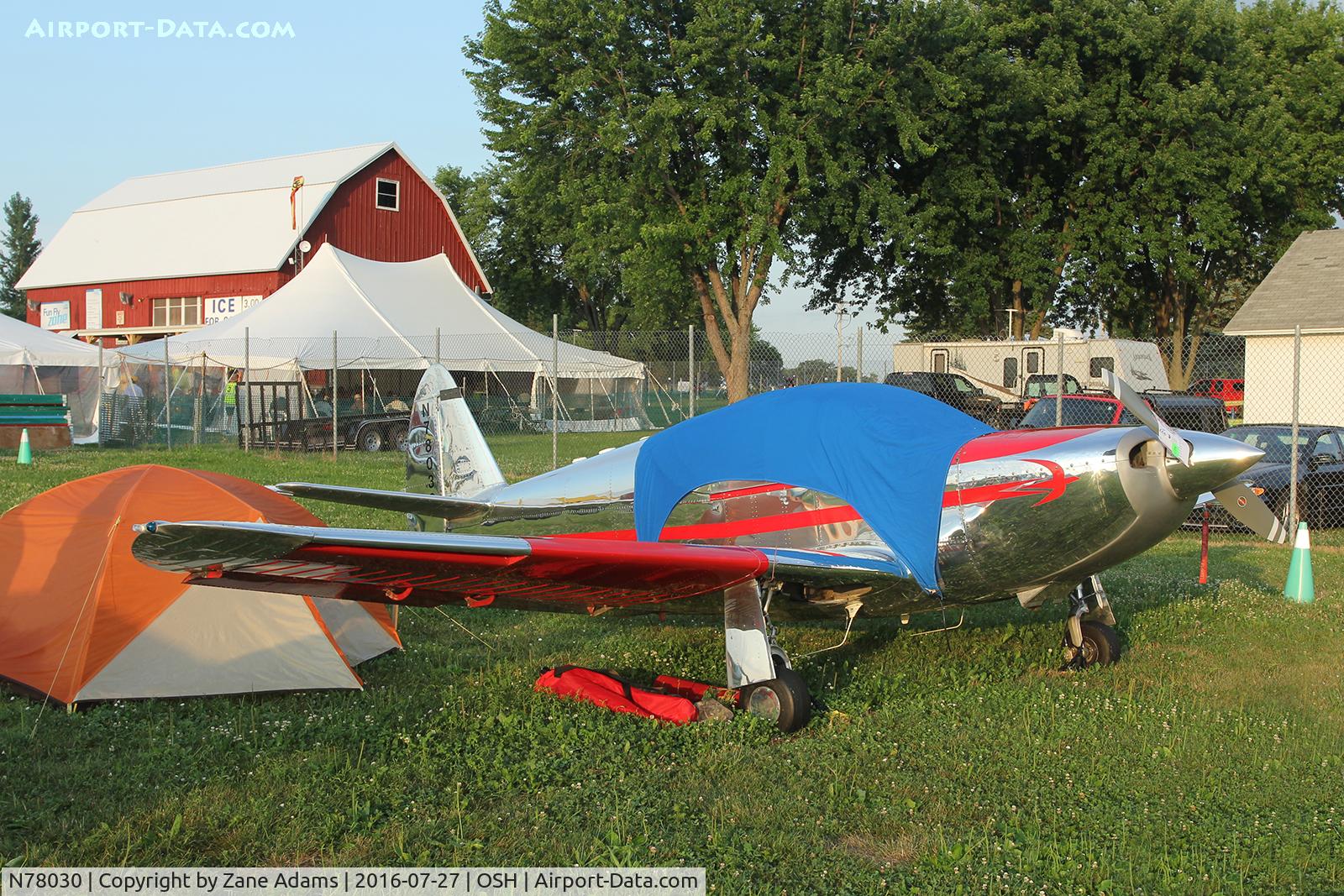 N78030, 1946 Globe GC-1B Swift C/N 2030, At the 2016 EAA AirVenture - Oshkosh, Wisconsin