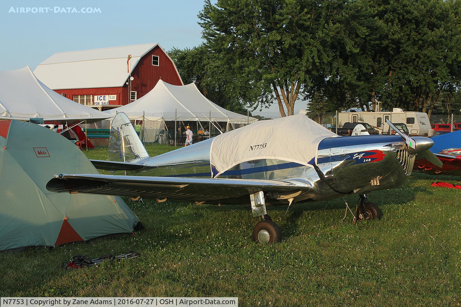 N7753, 1989 Rand Robinson KR-1 C/N 74-10519-1, At the 2016 EAA AirVenture - Oshkosh, Wisconsin