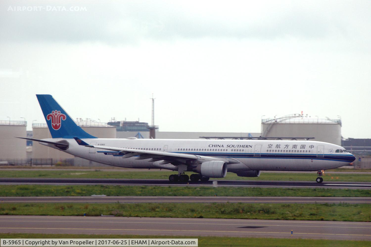 B-5965, 2014 Airbus A330-323 C/N 1593, Airbus A330-323 of China Southern Airlines taking off from Schiphol airport, the Netherlands