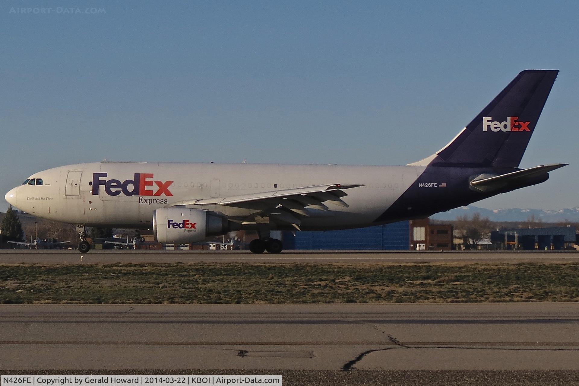 N426FE, 1983 Airbus A310-203 C/N 245, Landing roll out on RWY 10L.