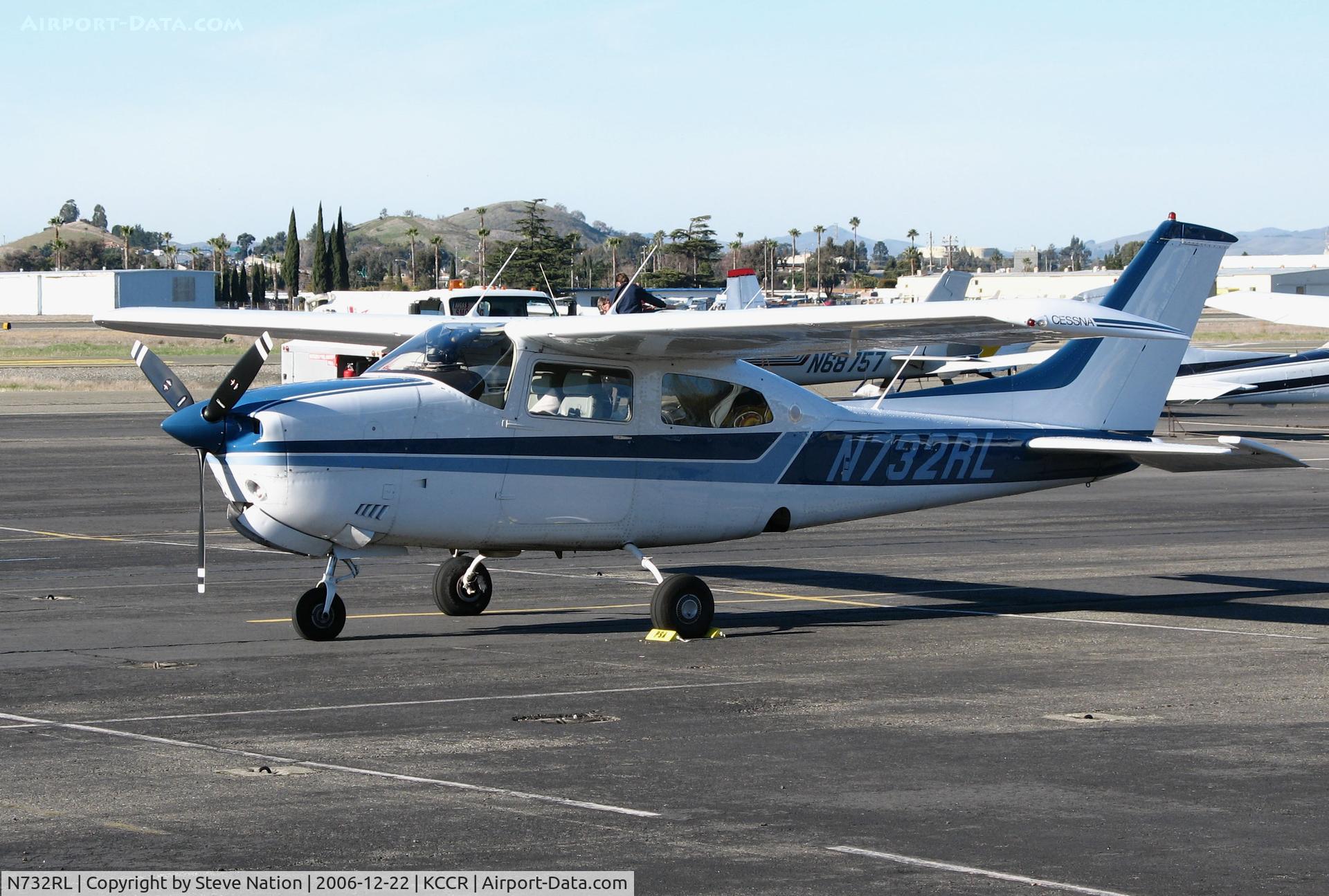 N732RL, 1977 Cessna T210M Turbo Centurion C/N 21061713, 1977 Cessna T210M Turbo Centurion from Long Beach, CA on Pacific States Aviation visitors ramp @ Buchanan Field, Concord, CA