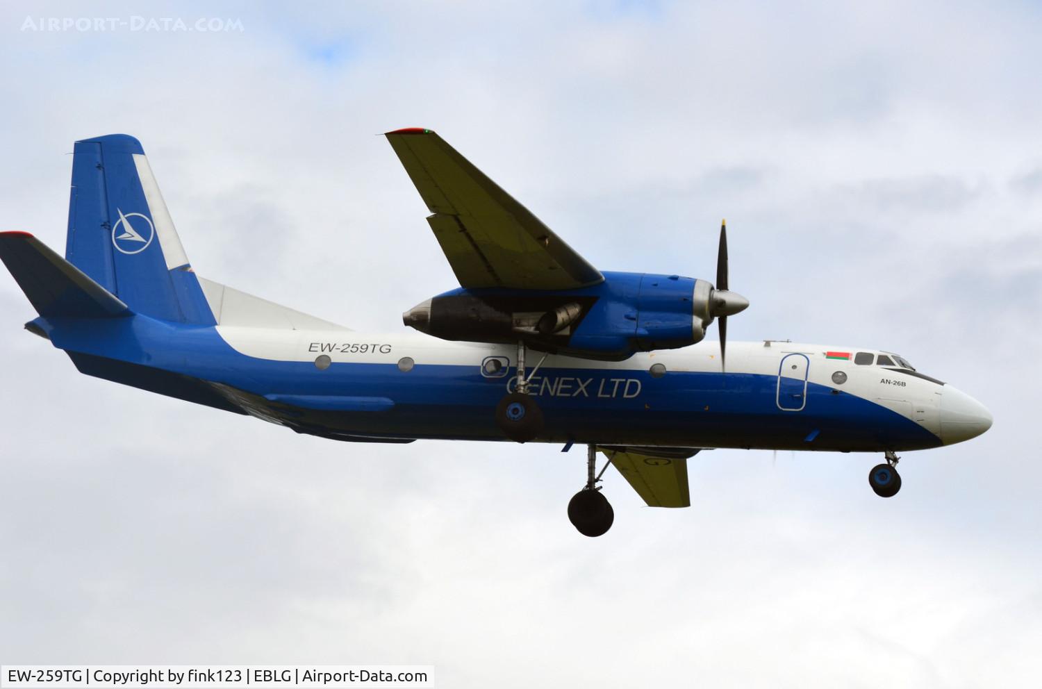 EW-259TG, 1983 Antonov An-26B C/N 12706, AN26 LANDDING LIEGE