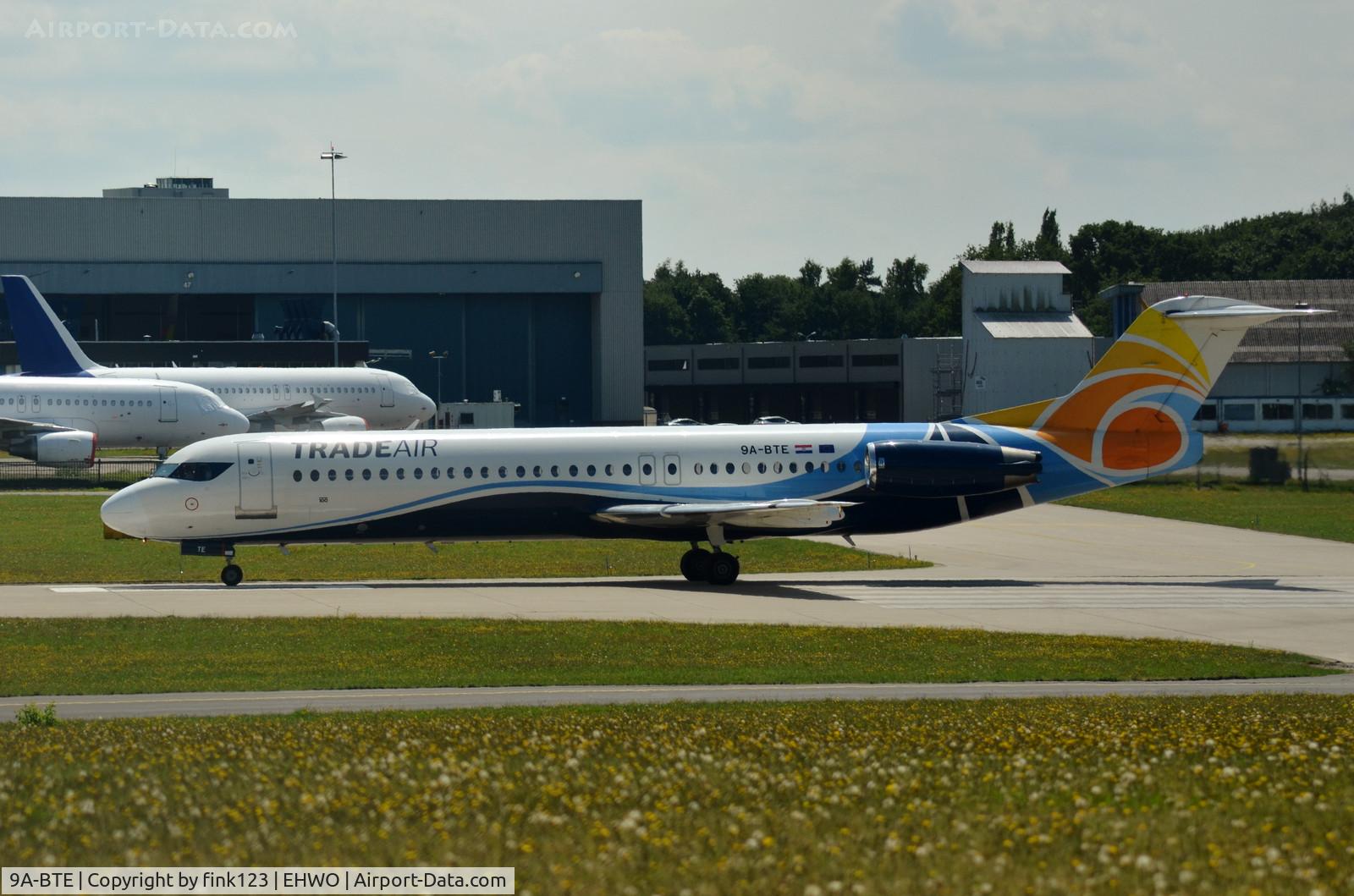 9A-BTE, 1992 Fokker 100 (F-28-0100) C/N 11416, TRADE AIR F100
