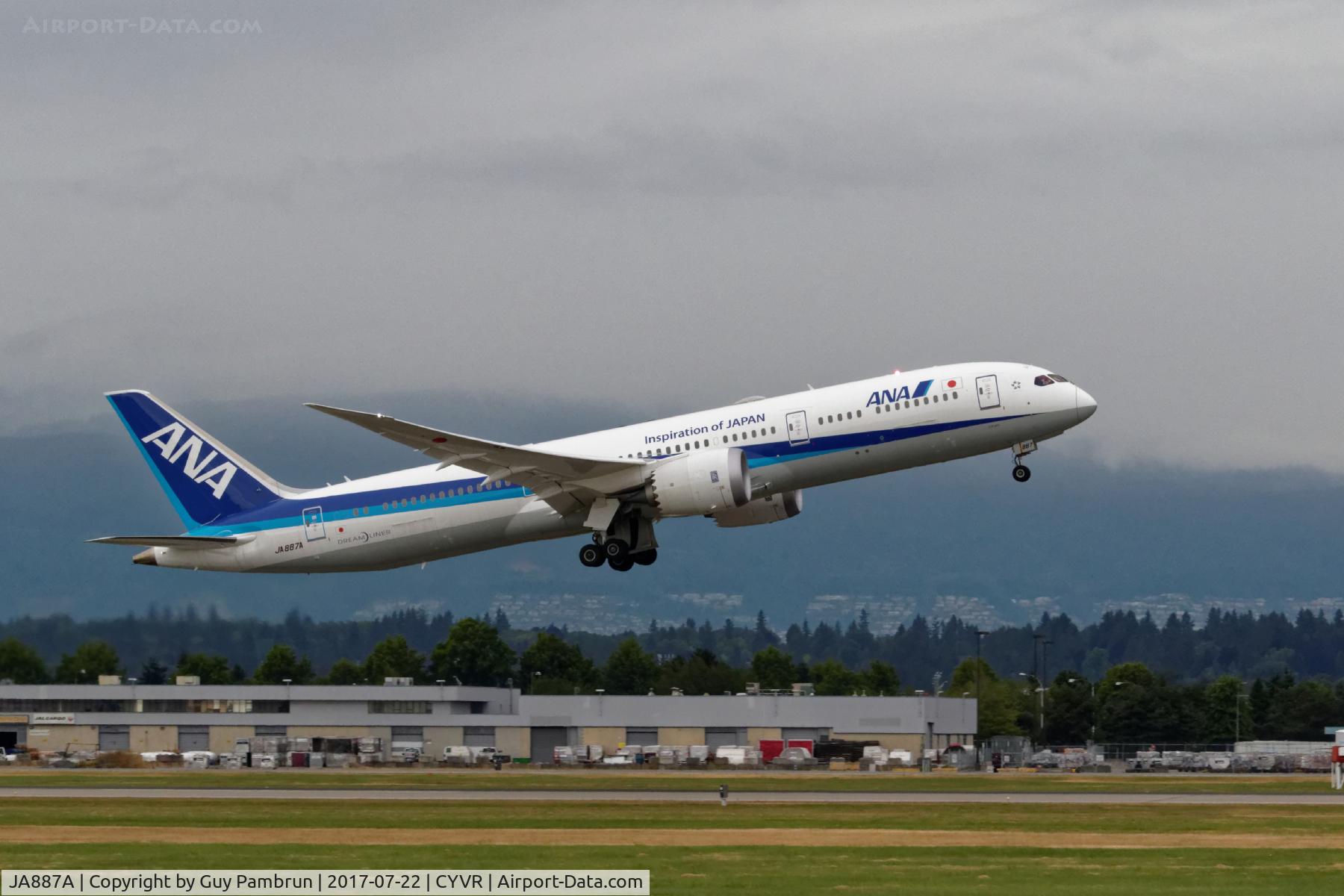 JA887A, 2016 Boeing 787-9 Dreamliner Dreamliner C/N 43874, Departing