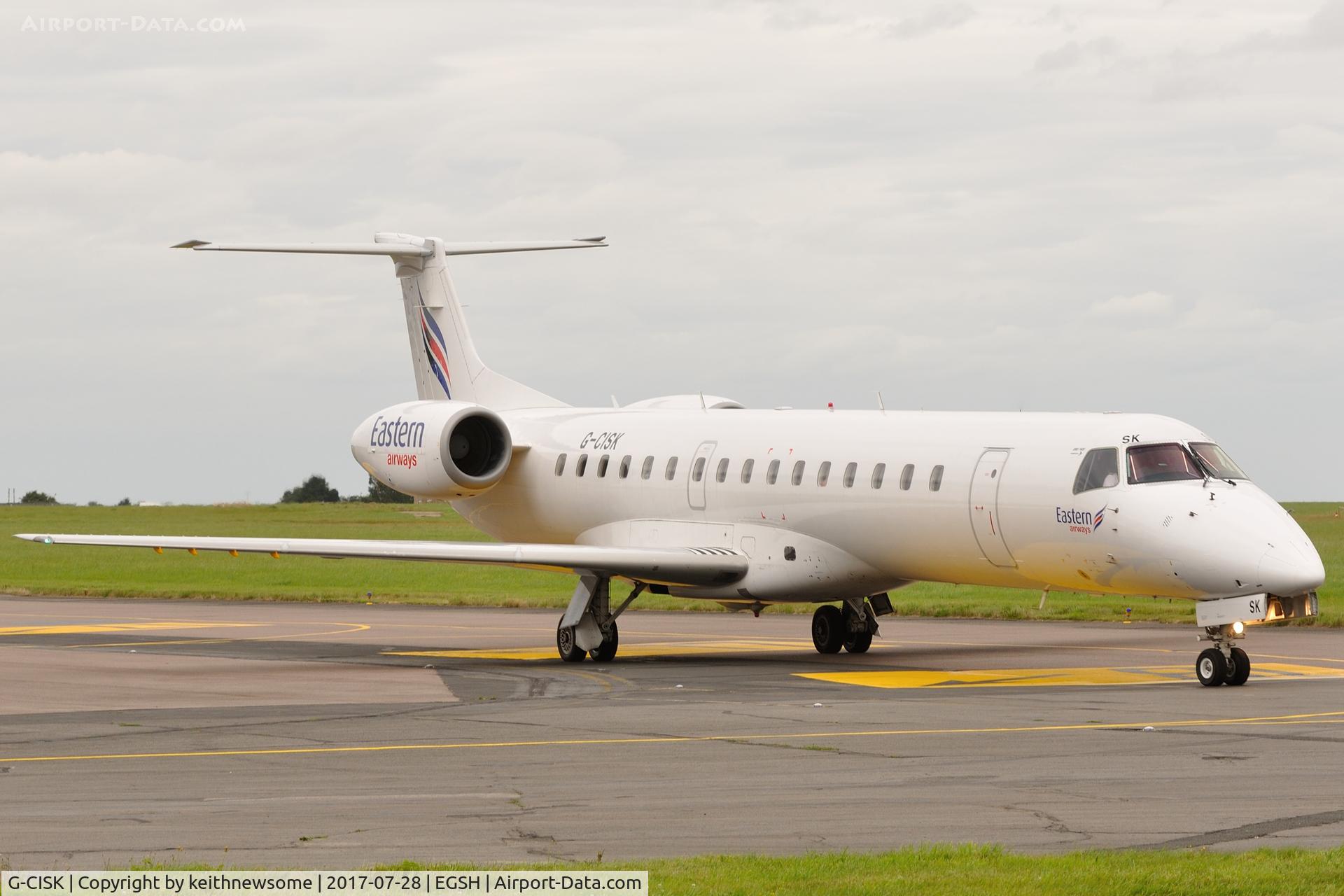 G-CISK, 2002 Embraer EMB-145LU (ERJ-145LU) C/N 145570, Arriving from Aberdeen.
