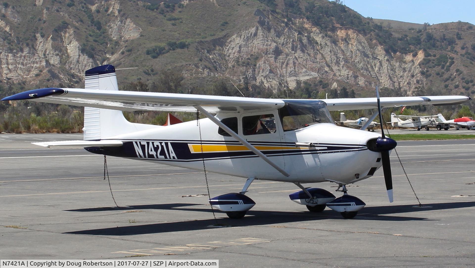 N7421A, 1956 Cessna 172 C/N 29521, 1956 Cessna 172, Continental O-300-A 145 Hp 6 cylinder