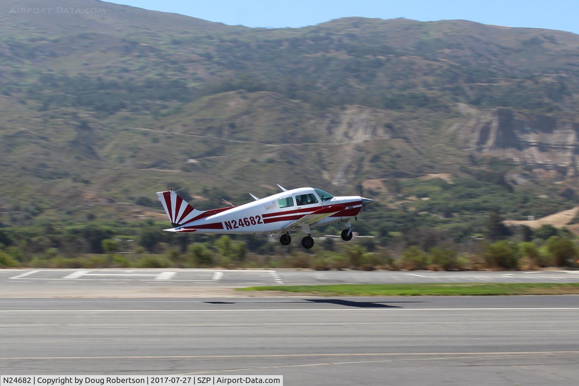 N24682, 1973 Beech B19 Sport 150 C/N MB-572, 1973 Beech B19 SPORT 150, Lycoming O-320 150 Hp, takeoff climb Rwy 22