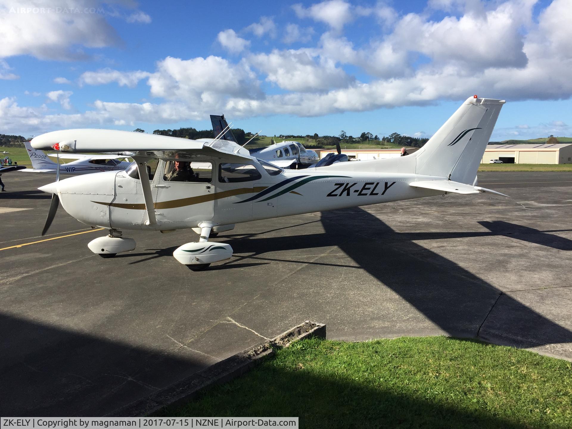 ZK-ELY, 1977 Cessna 172N C/N 172-70251, Parking up at North Shore