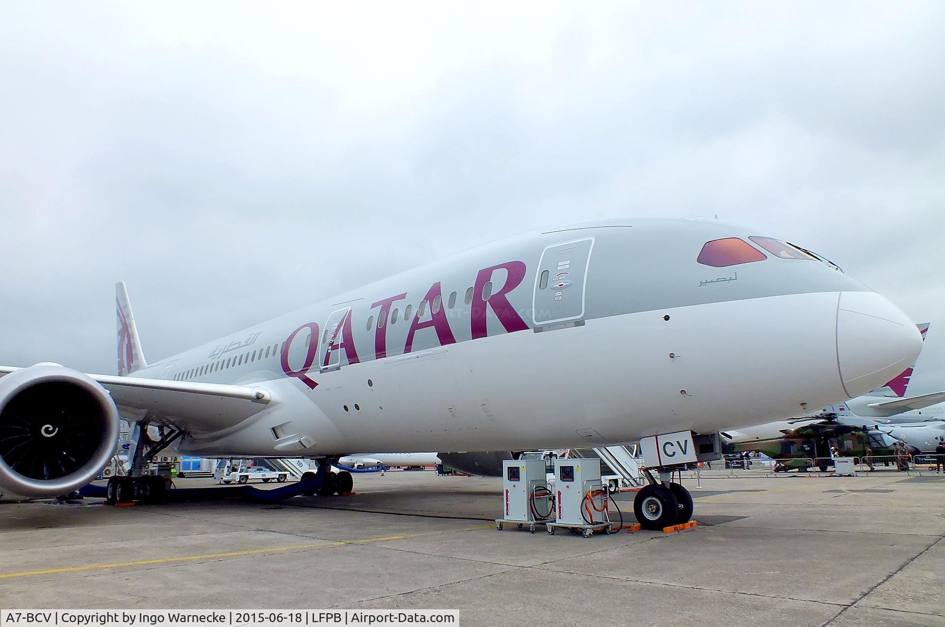 A7-BCV, 2015 Boeing 787-8 Dreamliner Dreamliner C/N 38340, Boeing 787-8 of Qatar Airways at the Aerosalon 2015, Paris