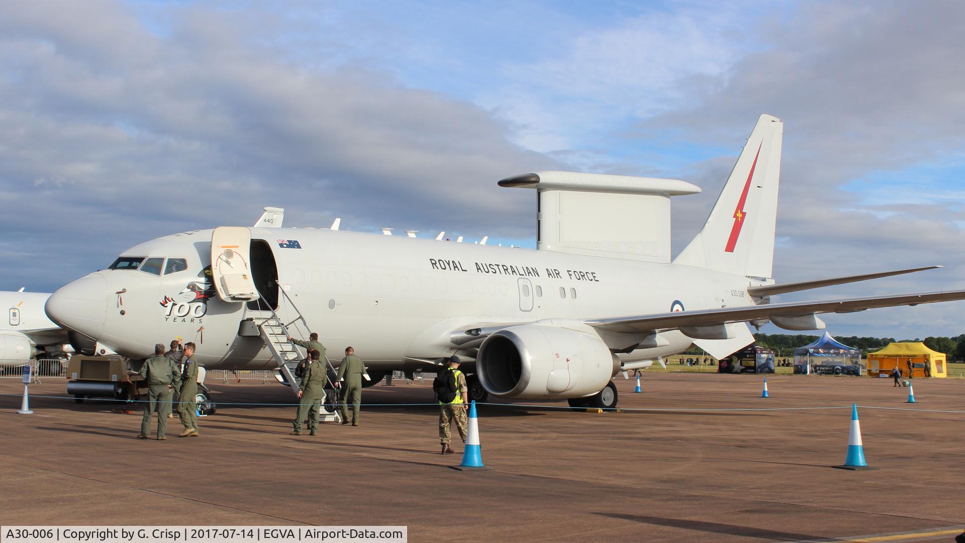 A30-006, 2006 Boeing E-7A Wedgetail (737-7ES) C/N 33987, RAF Fairford, UK