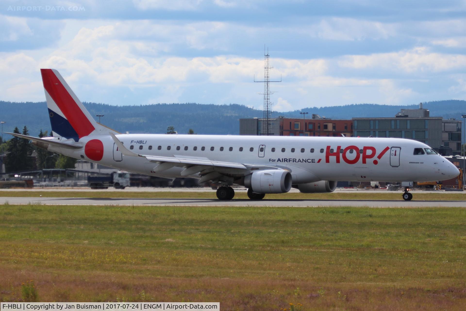 F-HBLI, 2009 Embraer 190LR (ERJ-190-100LR) C/N 19000298, HOP!