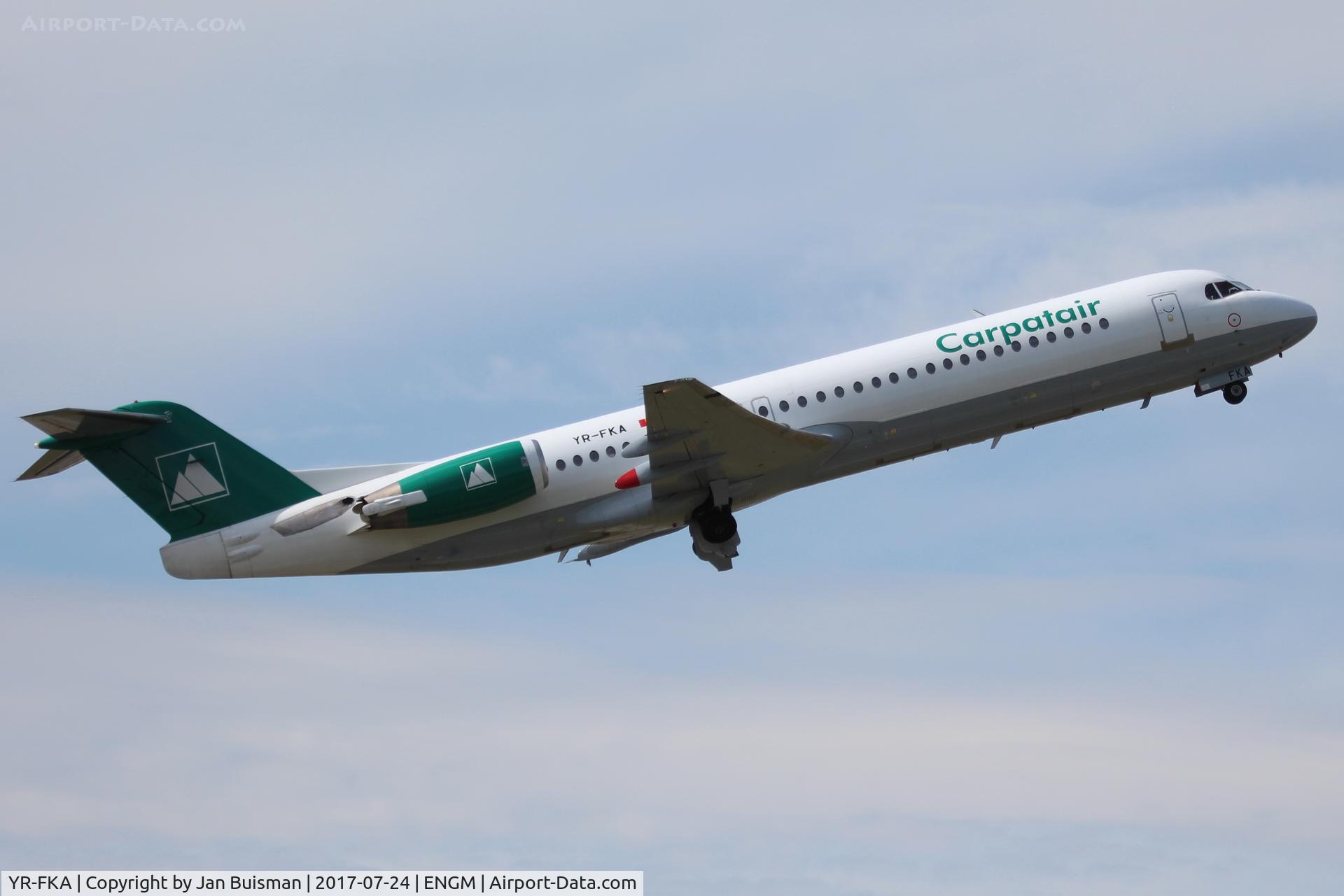 YR-FKA, 1991 Fokker 100 (F-28-0100) C/N 11340, Carpatair