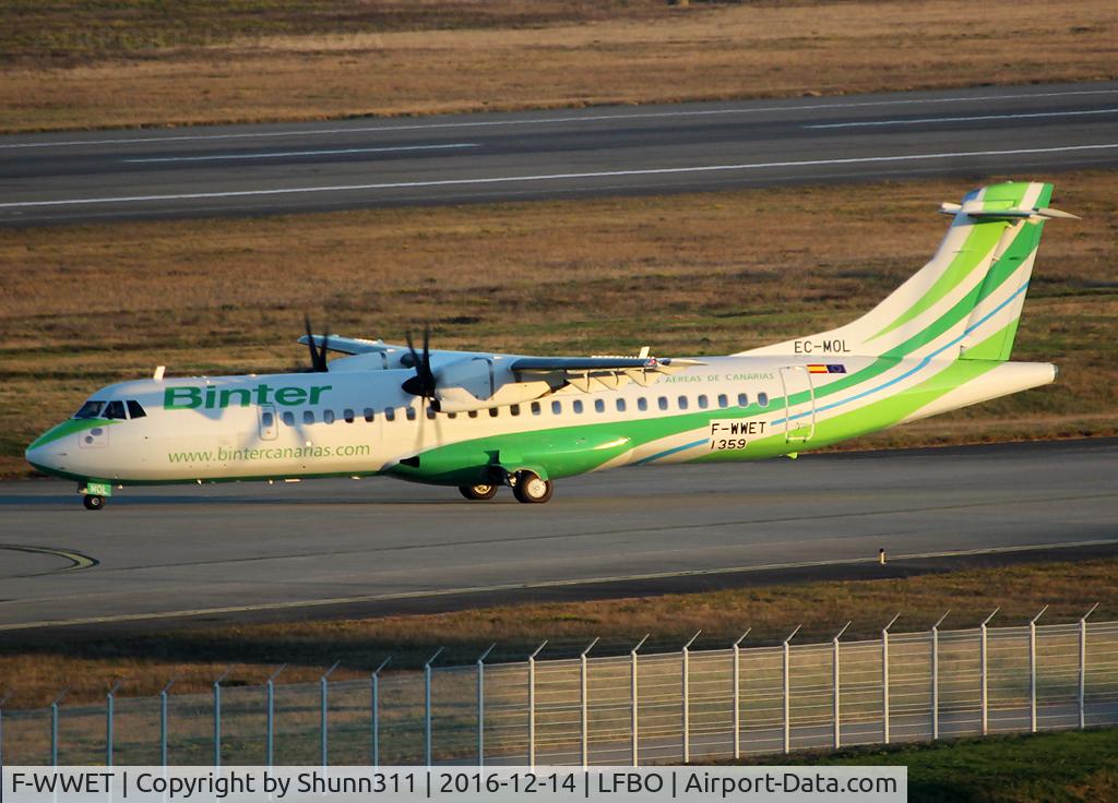 F-WWET, 2016 ATR 72-600 C/N 1359, C/n 1359 - To be EC-MOL