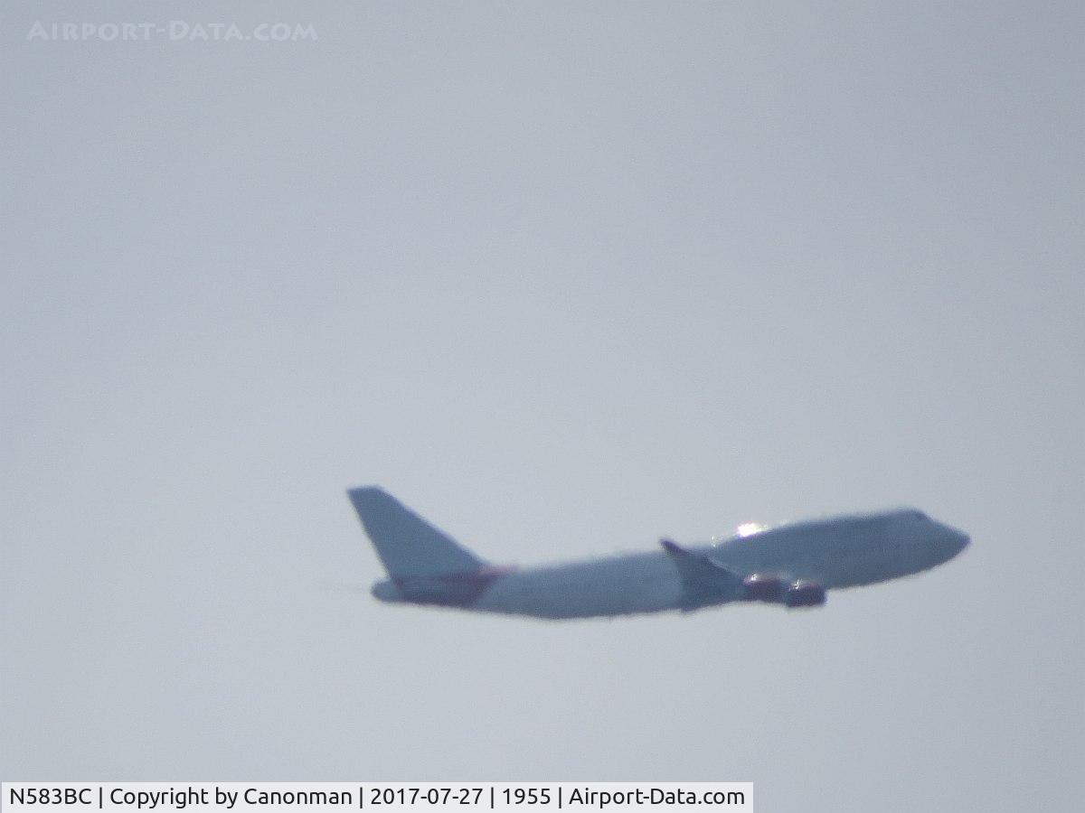 N583BC, 2003 Boeing 747-41R C/N 32746, Heading west