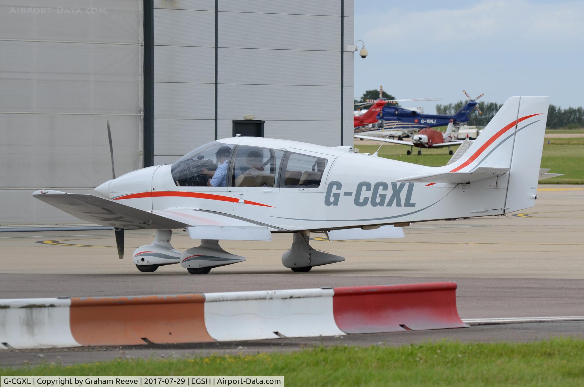 G-CGXL, 1992 Robin DR-400-180 Regent Regent C/N 2119, About to depart from Norwich.