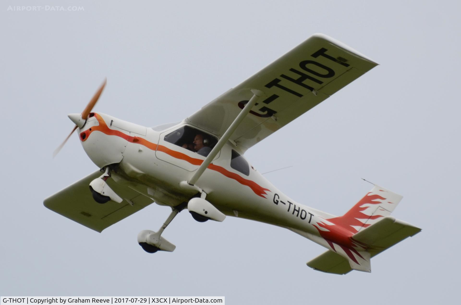 G-THOT, 1998 Jabiru SK C/N PFA 274-13159, Departing from Northrepps.
