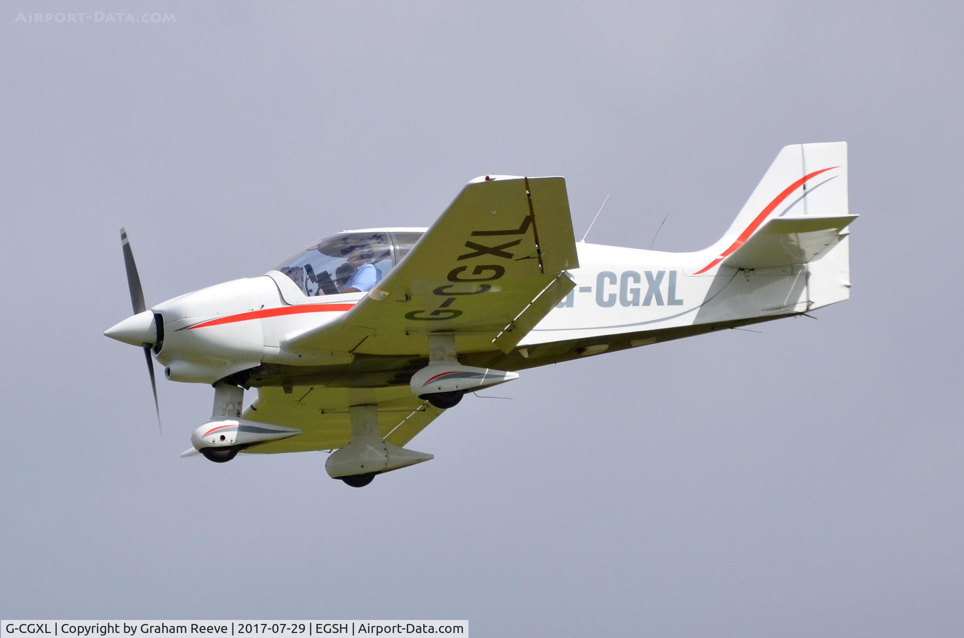 G-CGXL, 1992 Robin DR-400-180 Regent Regent C/N 2119, Landing at Norwich.
