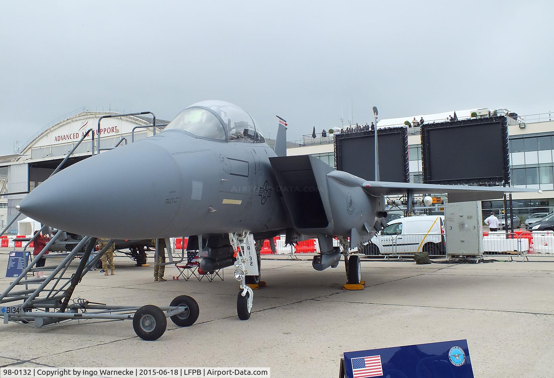 98-0132, 1998 McDonnell Douglas F-15E Strike Eagle C/N 1359/E223, McDonnell Douglas F-15E Strike Eagle of the USAF at the Aerosalon 2015, Paris