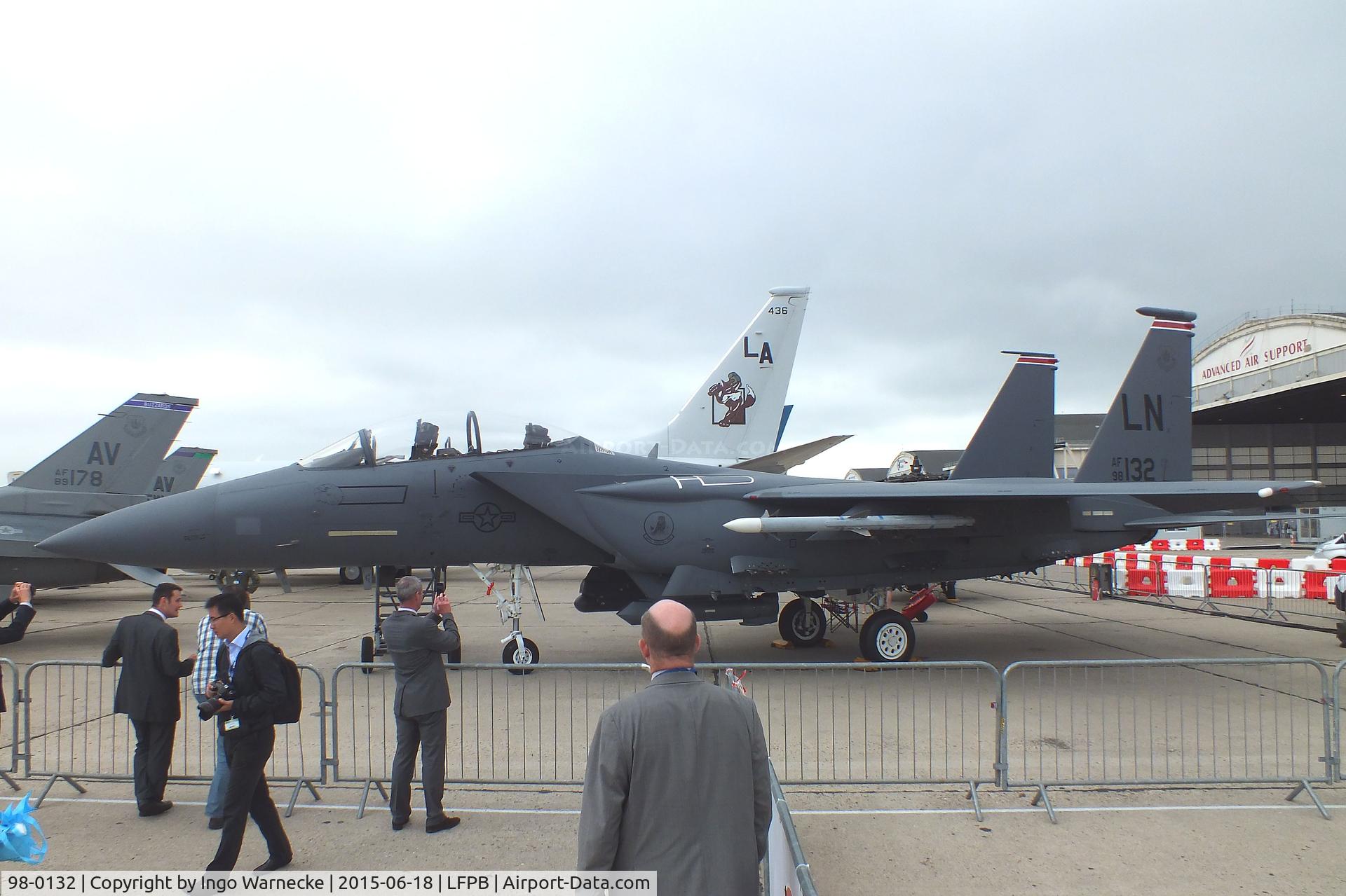 98-0132, 1998 McDonnell Douglas F-15E Strike Eagle C/N 1359/E223, McDonnell Douglas F-15E Strike Eagle of the USAF at the Aerosalon 2015, Paris